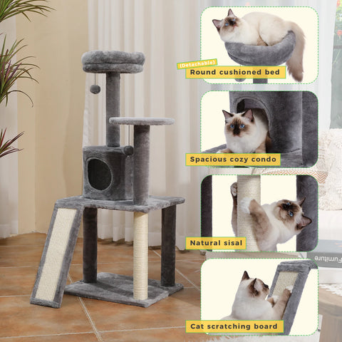 Domestic Delivery Multi-Level Cat Tree Tower Climb Furniture Scratching Post for Indoor House Pet Supplies Kitten Toy Cozy Condo