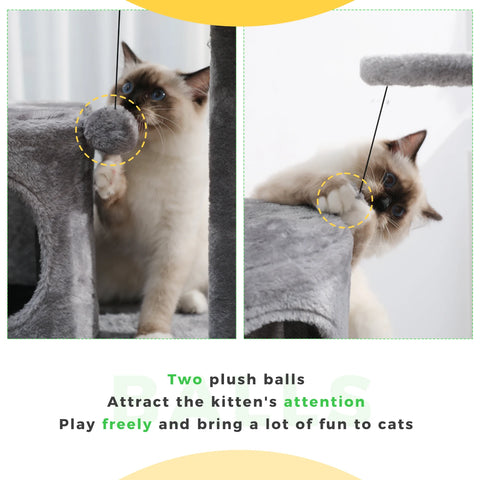 Domestic Delivery Multi-Level Cat Tree Tower Climb Furniture Scratching Post for Indoor House Pet Supplies Kitten Toy Cozy Condo