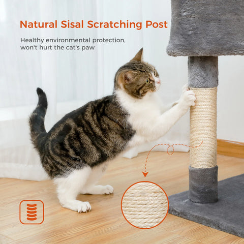 Domestic Delivery Multi-Level Cat Tree Tower Climb Furniture Scratching Post for Indoor House Pet Supplies Kitten Toy Cozy Condo