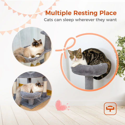 Domestic Delivery Multi-Level Cat Tree Tower Climb Furniture Scratching Post for Indoor House Pet Supplies Kitten Toy Cozy Condo