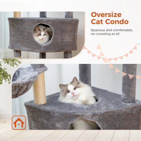 Domestic Delivery Multi-Level Cat Tree Tower Climb Furniture Scratching Post for Indoor House Pet Supplies Kitten Toy Cozy Condo