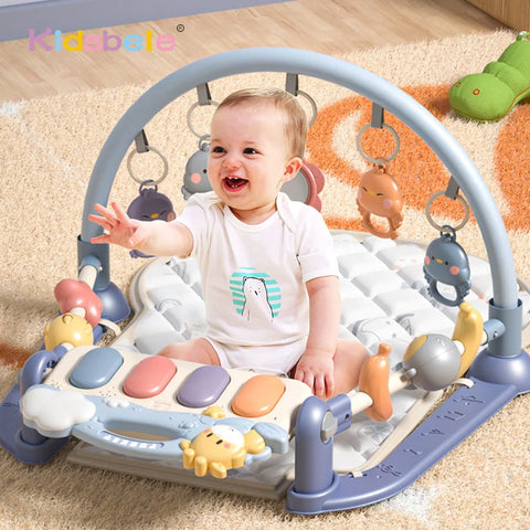 Baby Music Play Mats Piano Gym Newborn Toys Infant Playmat Learning Education Toys 0 12 Months Tummy Time Crawling Mat Carpet