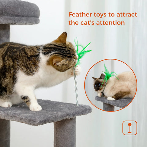 Domestic Delivery Multi-Level Cat Tree Tower Climb Furniture Scratching Post for Indoor House Pet Supplies Kitten Toy Cozy Condo