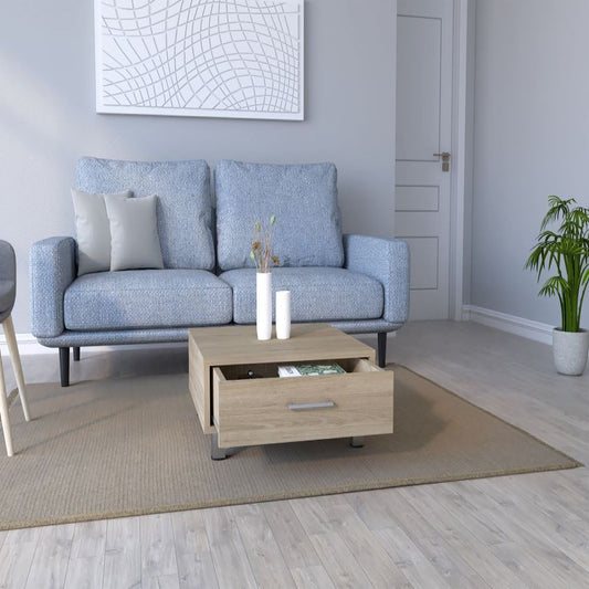 Coffee Table Albuquerque, One Drawer, Light Pine Finish