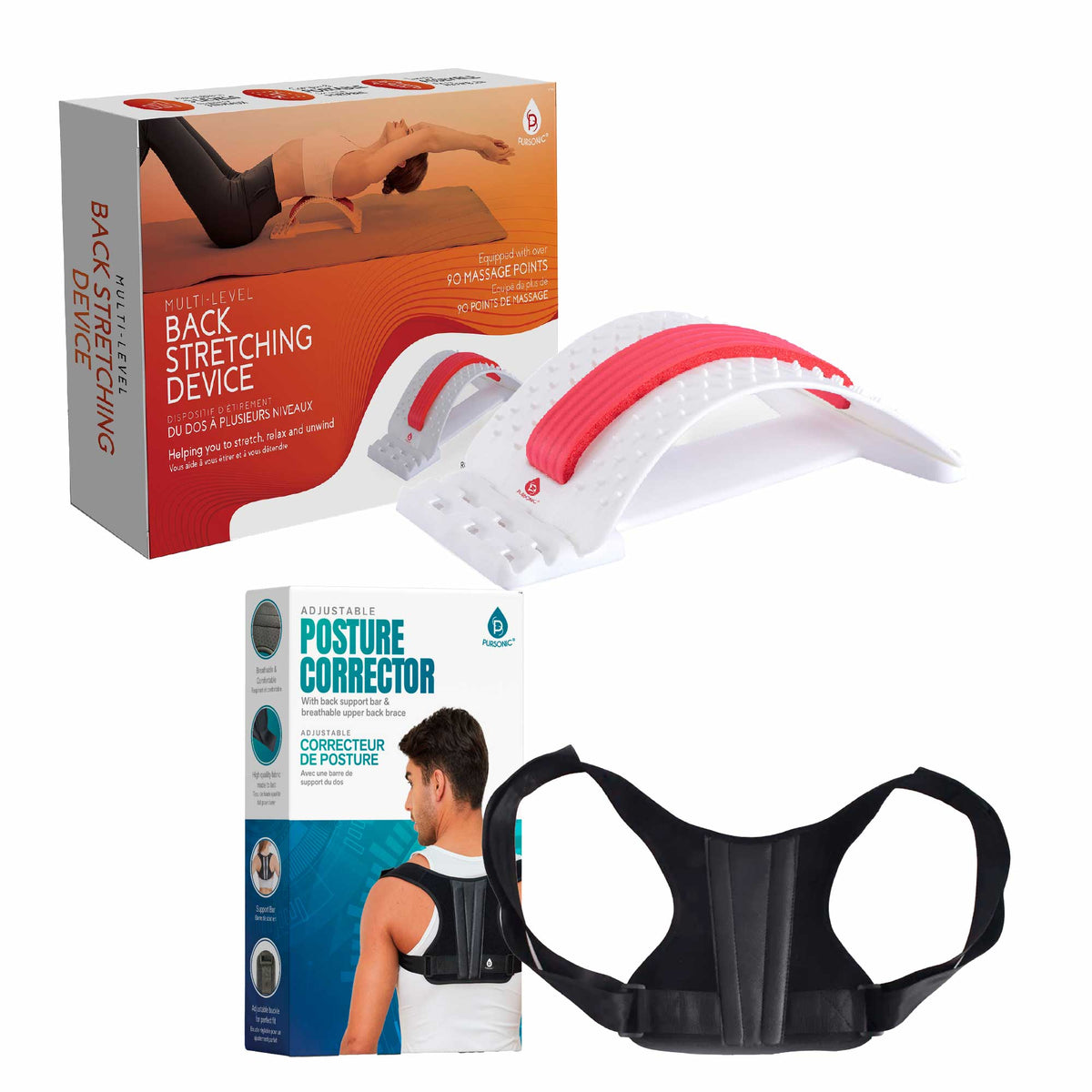 Pursonic Back Health Essentials Kit: Multi-Level Stretch & Posture