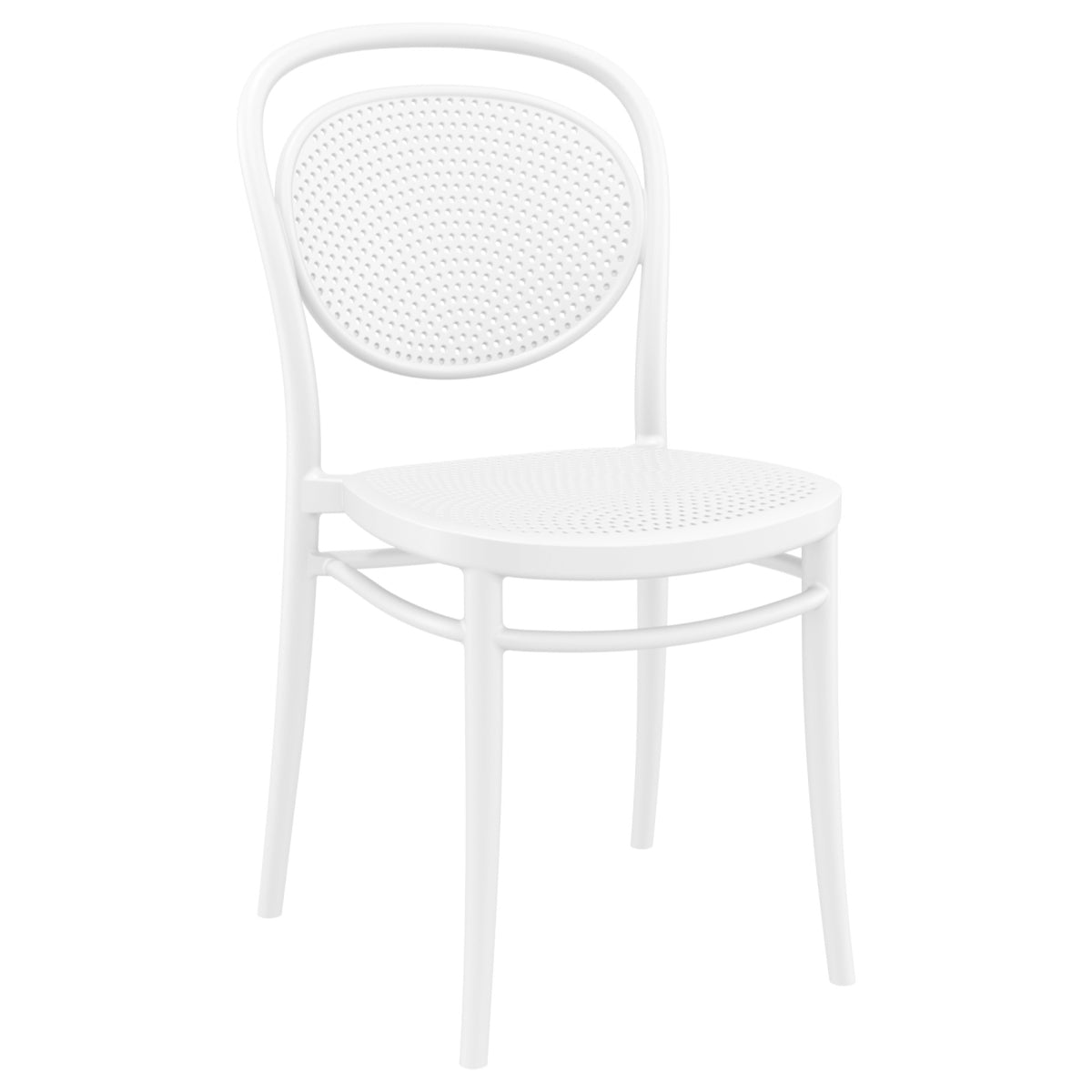 Compamia ISP257-WHI 17.3 in. Marcel Resin Outdoor Chair, White