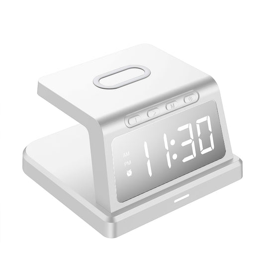 ZTECH Wireless Charging Alarm Clock with 3 Alarms