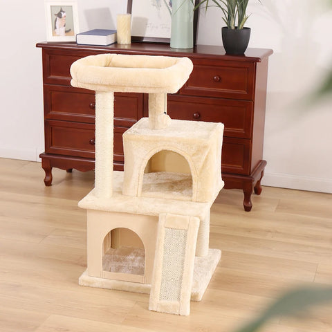 Domestic Delivery Multi-Level Cat Tree Tower Climb Furniture Scratching Post for Indoor House Pet Supplies Kitten Toy Cozy Condo