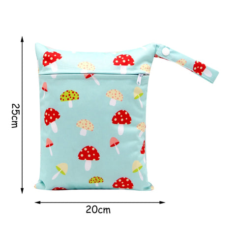 Multifunctional Baby Diaper Organizer Reusable Waterproof Fashion Prints Wet/Dry Bag Mummy Storage Bag Travel Nappy Bag