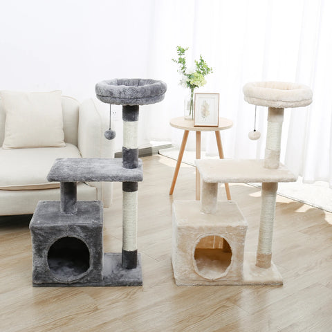 Domestic Delivery Multi-Level Cat Tree Tower Climb Furniture Scratching Post for Indoor House Pet Supplies Kitten Toy Cozy Condo