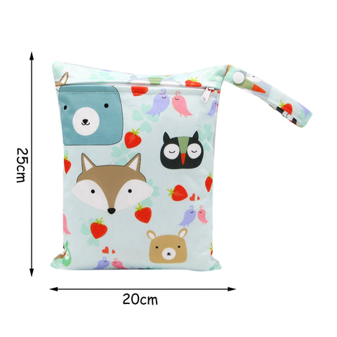 Multifunctional Baby Diaper Organizer Reusable Waterproof Fashion Prints Wet/Dry Bag Mummy Storage Bag Travel Nappy Bag