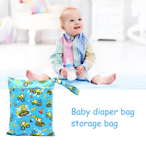 Multifunctional Baby Diaper Organizer Reusable Waterproof Fashion Prints Wet/Dry Bag Mummy Storage Bag Travel Nappy Bag