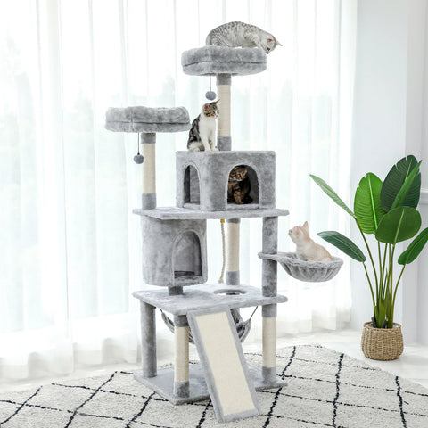 Domestic Delivery Multi-Level Cat Tree Tower Climb Furniture Scratching Post for Indoor House Pet Supplies Kitten Toy Cozy Condo