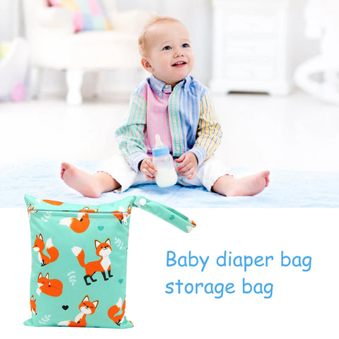 Multifunctional Baby Diaper Organizer Reusable Waterproof Fashion Prints Wet/Dry Bag Mummy Storage Bag Travel Nappy Bag