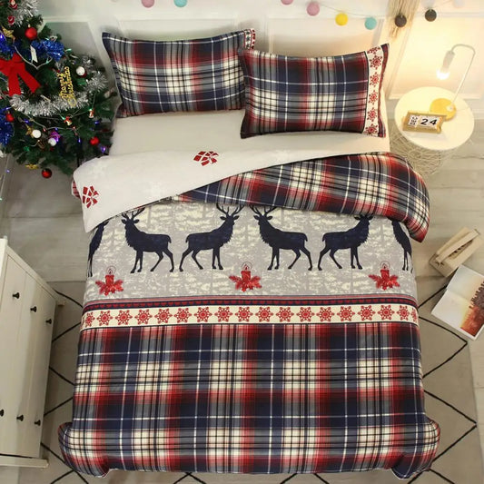 Christmas Series Bedding Set For Bedroom Soft Bedspreads For Bed Linen Comefortable Duvet Cover Quilt And Pillowcase