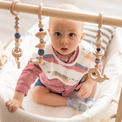 1Set Baby Fitness Frames Wooden Rattle Toys Baby Activity Gym Mobile Suspension Baby Room Decoration Newborn Baby Accessories