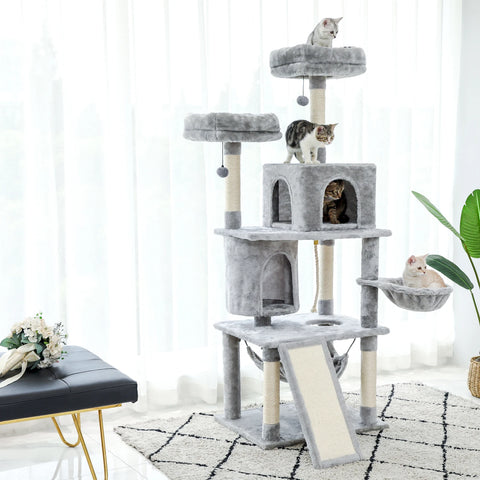 Domestic Delivery Multi-Level Cat Tree Tower Climb Furniture Scratching Post for Indoor House Pet Supplies Kitten Toy Cozy Condo