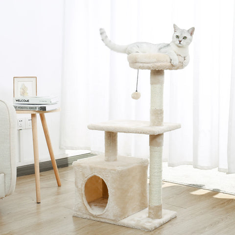 Domestic Delivery Multi-Level Cat Tree Tower Climb Furniture Scratching Post for Indoor House Pet Supplies Kitten Toy Cozy Condo