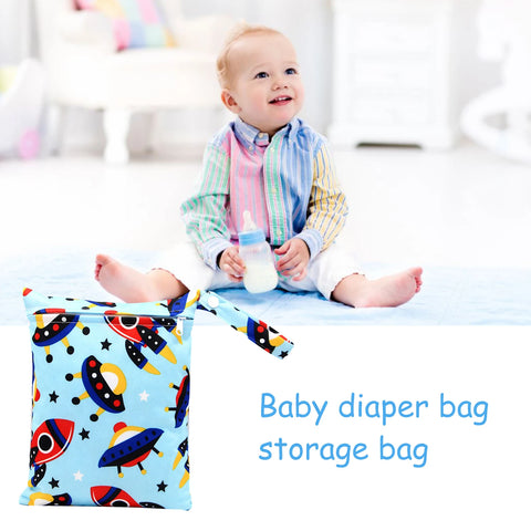 Multifunctional Baby Diaper Organizer Reusable Waterproof Fashion Prints Wet/Dry Bag Mummy Storage Bag Travel Nappy Bag