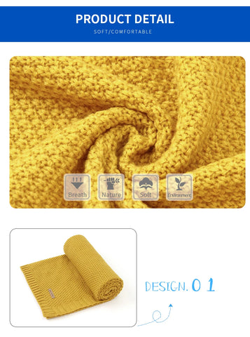 Baby Blanket Knitted Newborn Swaddle Wrap Blankets Super Soft Toddler Infant Bedding Quilt For Bed Sofa Basket Stroller Blankets