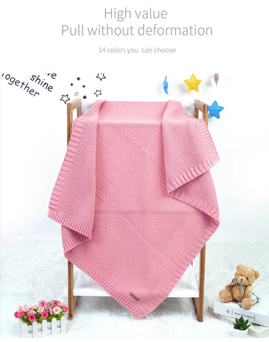 Baby Blanket Knitted Newborn Swaddle Wrap Blankets Super Soft Toddler Infant Bedding Quilt For Bed Sofa Basket Stroller Blankets