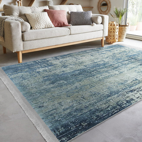 Blue Washable Area Rug | Homeezone