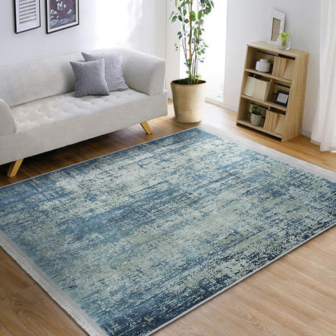 Blue Washable Area Rug | Homeezone