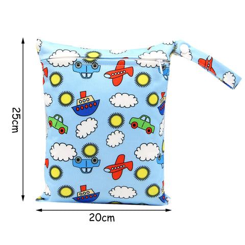 Multifunctional Baby Diaper Organizer Reusable Waterproof Fashion Prints Wet/Dry Bag Mummy Storage Bag Travel Nappy Bag