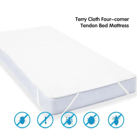 1PC Waterproof Bed Cover Four Corner Tendon Terry Cloth Mattress Protector Breathable Safe Antisweat Mattress Cover Dropshipping