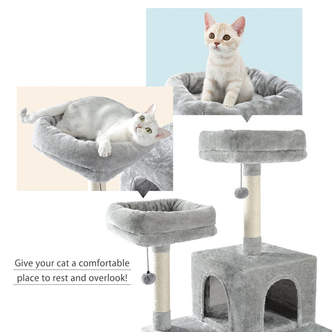 Domestic Delivery Multi-Level Cat Tree Tower Climb Furniture Scratching Post for Indoor House Pet Supplies Kitten Toy Cozy Condo