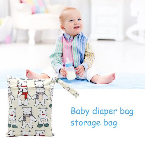 Multifunctional Baby Diaper Organizer Reusable Waterproof Fashion Prints Wet/Dry Bag Mummy Storage Bag Travel Nappy Bag