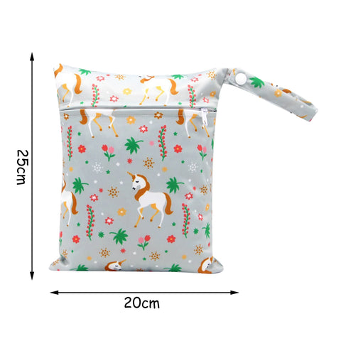 Multifunctional Baby Diaper Organizer Reusable Waterproof Fashion Prints Wet/Dry Bag Mummy Storage Bag Travel Nappy Bag