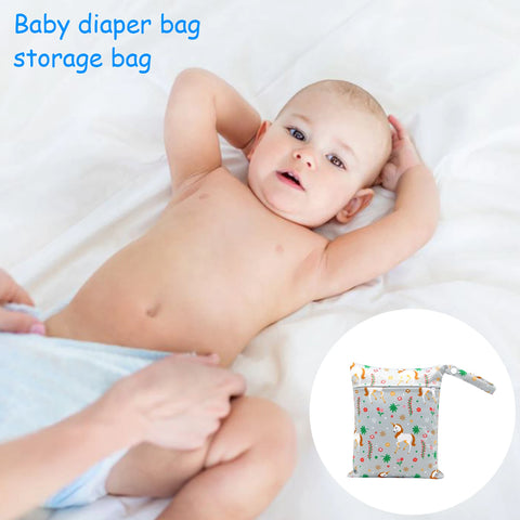 Multifunctional Baby Diaper Organizer Reusable Waterproof Fashion Prints Wet/Dry Bag Mummy Storage Bag Travel Nappy Bag