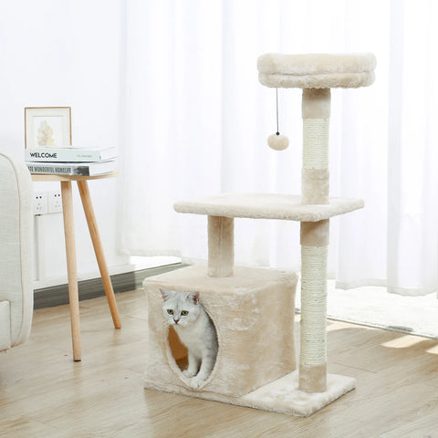 Domestic Delivery Multi-Level Cat Tree Tower Climb Furniture Scratching Post for Indoor House Pet Supplies Kitten Toy Cozy Condo