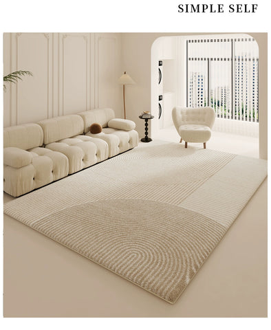 Cream Style Carpet Living Room 2024 New Arrival Accessible Luxury Classy Table Carpet Warm Color Bedroom and Household Washable Erasable Floor Mat