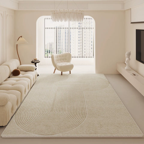 Cream Style Carpet Living Room 2024 New Arrival Accessible Luxury Classy Table Carpet Warm Color Bedroom and Household Washable Erasable Floor Mat