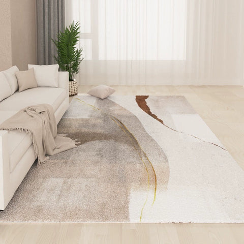 Cream Style Carpet Living Room 2024 New Arrival Accessible Luxury Classy Table Carpet Warm Color Bedroom and Household Washable Erasable Floor Mat