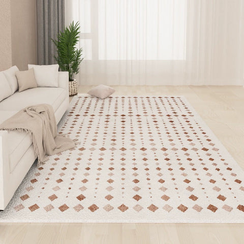 Cream Style Carpet Living Room 2024 New Arrival Accessible Luxury Classy Table Carpet Warm Color Bedroom and Household Washable Erasable Floor Mat