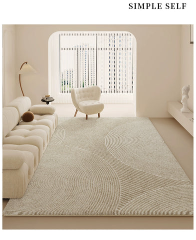 Cream Style Carpet Living Room 2024 New Arrival Accessible Luxury Classy Table Carpet Warm Color Bedroom and Household Washable Erasable Floor Mat