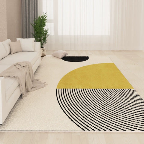 Cream Style Carpet Living Room 2024 New Arrival Accessible Luxury Classy Table Carpet Warm Color Bedroom and Household Washable Erasable Floor Mat