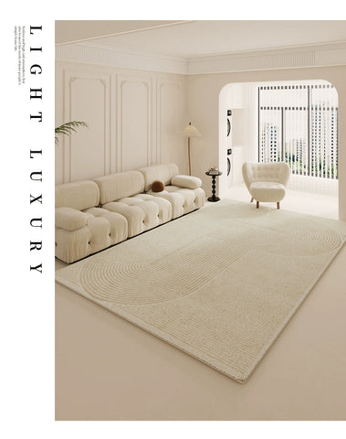 Cream Style Carpet Living Room 2024 New Arrival Accessible Luxury Classy Table Carpet Warm Color Bedroom and Household Washable Erasable Floor Mat