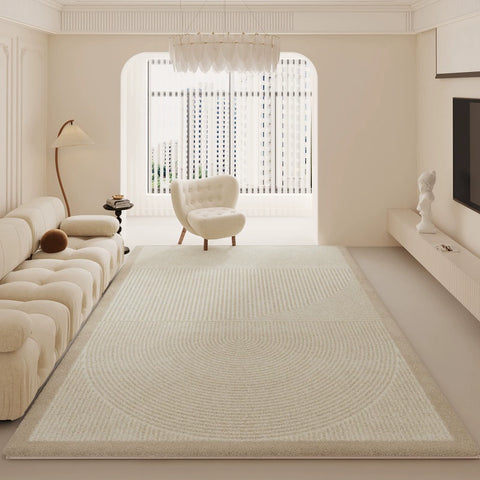 Cream Style Carpet Living Room 2024 New Arrival Accessible Luxury Classy Table Carpet Warm Color Bedroom and Household Washable Erasable Floor Mat