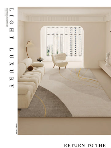 Cream Style Carpet Living Room 2024 New Arrival Accessible Luxury Classy Table Carpet Warm Color Bedroom and Household Washable Erasable Floor Mat