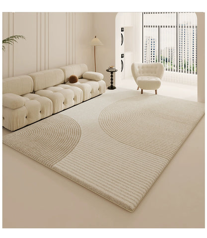 Cream Style Carpet Living Room 2024 New Arrival Accessible Luxury Classy Table Carpet Warm Color Bedroom and Household Washable Erasable Floor Mat