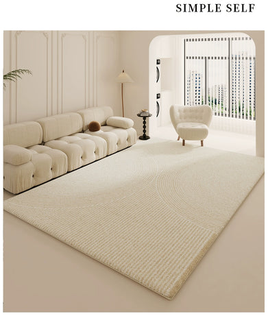 Cream Style Carpet Living Room 2024 New Arrival Accessible Luxury Classy Table Carpet Warm Color Bedroom and Household Washable Erasable Floor Mat