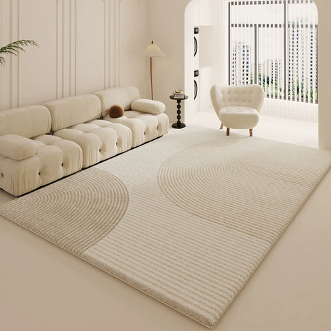 Cream Style Carpet Living Room 2024 New Arrival Accessible Luxury Classy Table Carpet Warm Color Bedroom and Household Washable Erasable Floor Mat