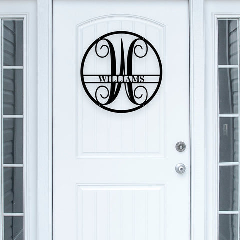 Circle Vine Monogram - Metal Wall Art/Decor