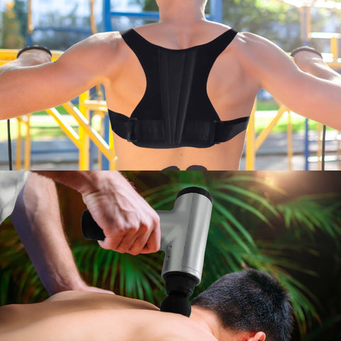 Adjustable Posture Corrector & Professional Massage Gun