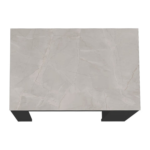 Kitchen Island Doyle, Kitchen, Black / Ibiza Marble Color Finish