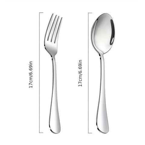 Forks And Spoons Silverware Set, Food Grade Stainless Steel Tableware Set, Suitable For Families, Kitchens And Restaurants, Bull